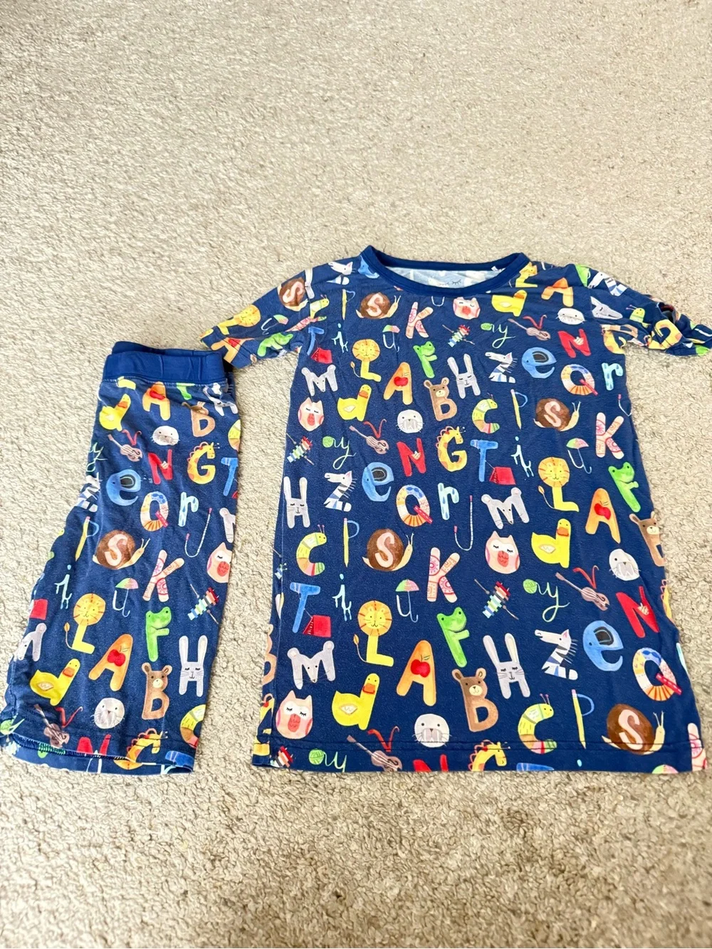Little Sleepies Multicolor Alphabet Pajama Set